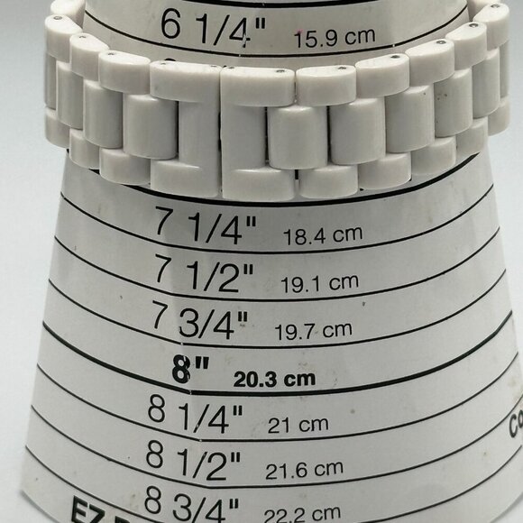 3/$30 Anne Klein Watch Women Silver Tone Round Dial White Band 37MM 7.25" - Picture 7 of 10